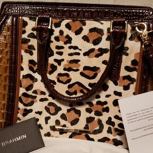 Brahman 10 x 16" leopard print shoulder bag